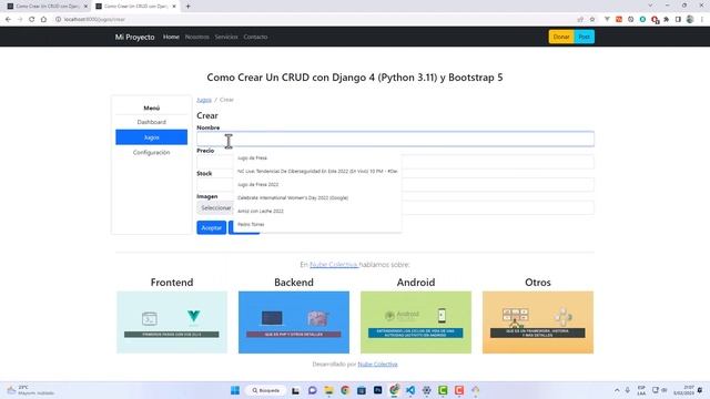 Demo: Como crear un CRUD con Django 4 (Python 3.11) y Bootstrap 5 смотреть онлайн