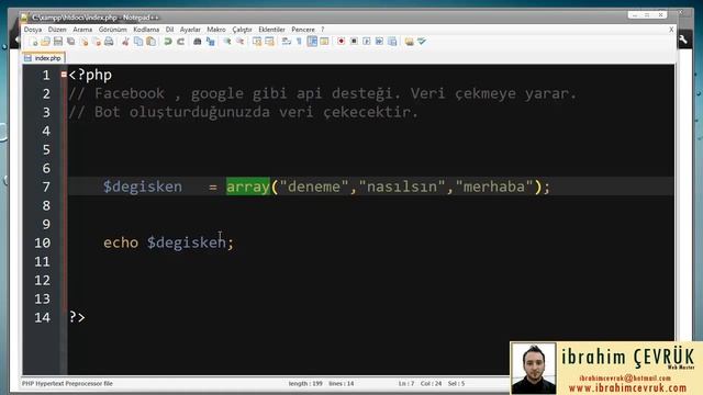 PHP Dersleri - Array Yapısı ve Ekrana Verileri Yazdırma İşlemleri смотреть онлайн