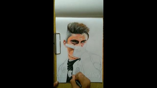 Drawing PAULO DYBALA- In colour Pencils смотреть онлайн