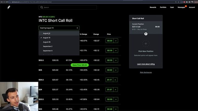 How To Roll Options On Robinhood | Robinhood Option Rolling Tutorial смотреть онлайн
