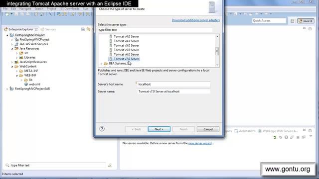Spring MVC Tutorials 04 - Integrating Tomcat Apache server with an Eclipse IDE смотреть онлайн