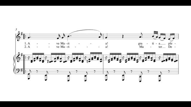 Ave Maria (Schubert) - G Major Piano Accompaniment - Karaoke смотреть онлайн