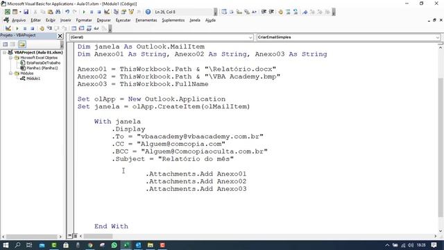 Integração - Excel VBA e Outlook - Aula 01 смотреть онлайн