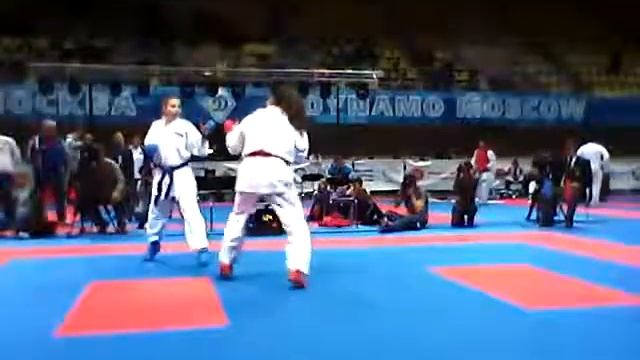 WSKU EC & ISO - WKF Kumite female +68 FINAL - KOVALEVA vs PODBORODNIKOVA смотреть онлайн