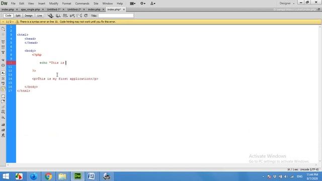 Part 2 - Building first PHP program - PHP Complete Course смотреть онлайн