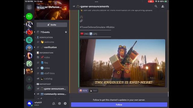 (OUTDATED) engineer is coming. (tds discord) смотреть онлайн