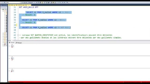 SQL pour les débutants : Qu'est ce que ANSI_NULL et QUOTE_IDENTIFIER sur une BDD ? (exemple simple) смотреть онлайн