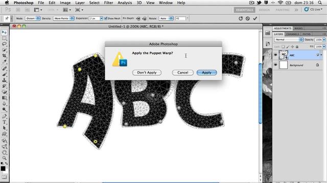 Deformando textos com a Puppet Warp no Photoshop CS5 смотреть онлайн