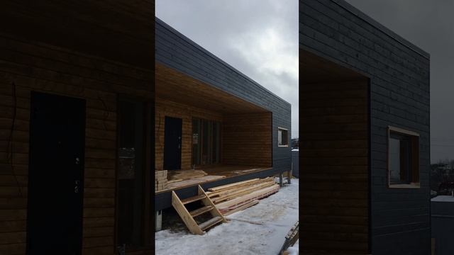 Дом с плоской кровлей #каркасныйдом смотреть онлайн