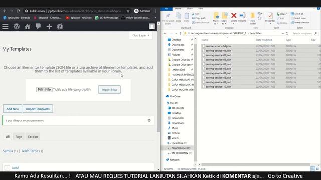 CARA IMPORT FILE JSON KE PLUGIN ELEMENTOR DI WORDPRESS UNTUK MEMBUAT HALAMAN PENJUALAN DENGAN CEPAT смотреть онлайн