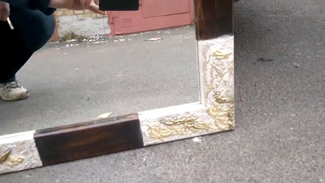 Дизайнерское, брашированное деревянное зеркало,ручной работы эффект 3d смотреть онлайн