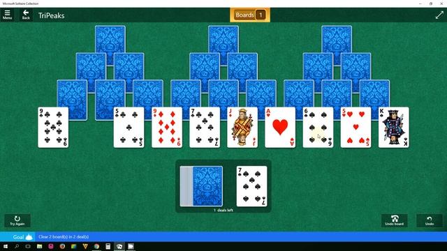 Tripeaks - Easy I - level 2 - Star Club - Microsoft Solitaire Collection смотреть онлайн