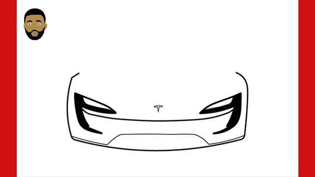 HOW TO DRAW TESLA ROADSTER ( CAR DRAWING) смотреть онлайн