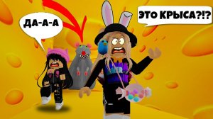 ОГРОМНАЯ КРЫСА ОХОТИТСЯ на НАС С ОГНЕХВОСТКОЙ в Роблокс Cheese Escape in ROBLOX ДАША КЕКСИК