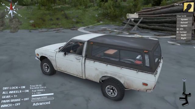 SpinTires Мод "Datsun 510 Pickup" смотреть онлайн