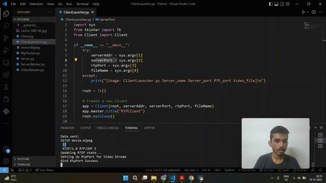 Video streaming using RTSP and RTP (using Python) - Group MG3 смотреть онлайн