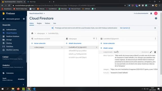 Consumir servicios de una API Firebase con React смотреть онлайн