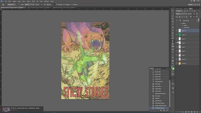 Commission, Fae book cover sketch and color test #fantasy #painting #photoshop - 2 / 2 смотреть онлайн