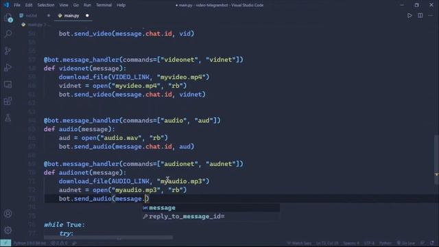 Sending Media | Code a Telegram bot in Python #2.2 смотреть онлайн