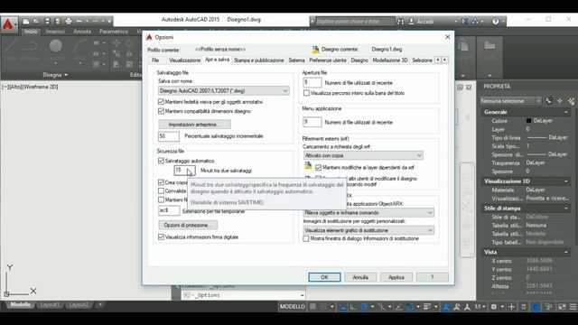 TUTORIAL AutoCAD: impostare il salvataggio automatico смотреть онлайн