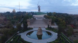 Аэросъемка Монумент "Родина-Мать" Мамаев курган, Волгоград