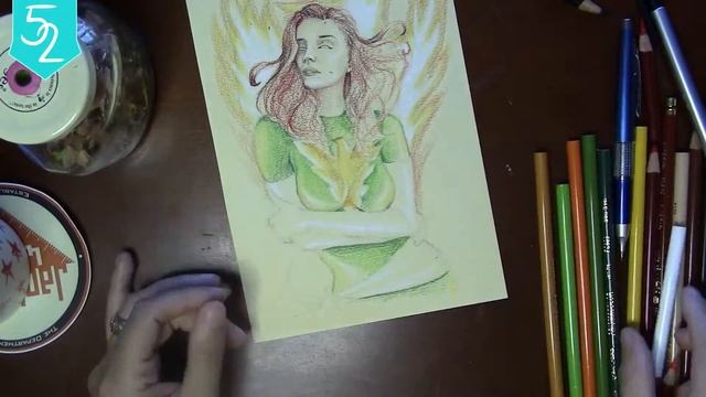 Sophie Turner Inspired Jean-Grey from X-Men - Freehand Sketch смотреть онлайн