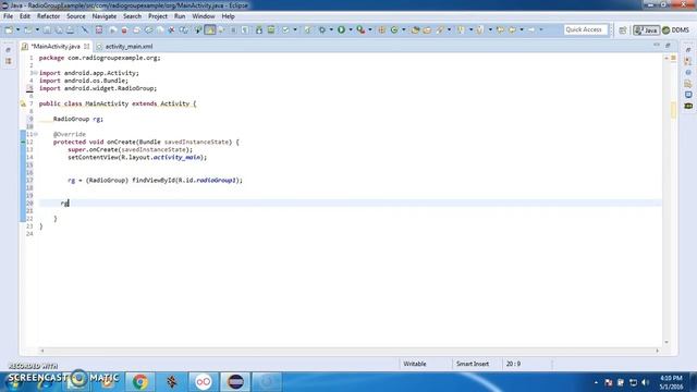 Android RadioGroup Example смотреть онлайн