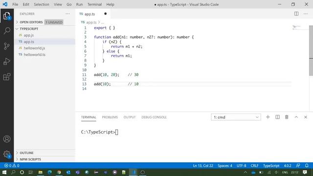 TypeScript Tutorial | Functions : Optional & Default Parameters смотреть онлайн