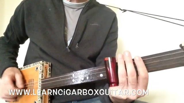 How to play Death Letter Blues by Son House on a cigar box guitar смотреть онлайн