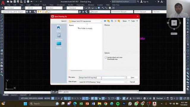 AutoCAD 2021 bagi pemula. #Part-1 #ToolbarDraw смотреть онлайн