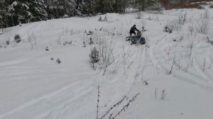 МОТОБЛОК Нева на гусянках по снегу...
