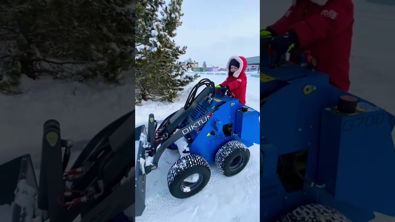 Папа подарил мини-трактор на вырост. Мини-погрузчик Диктум. смотреть онлайн