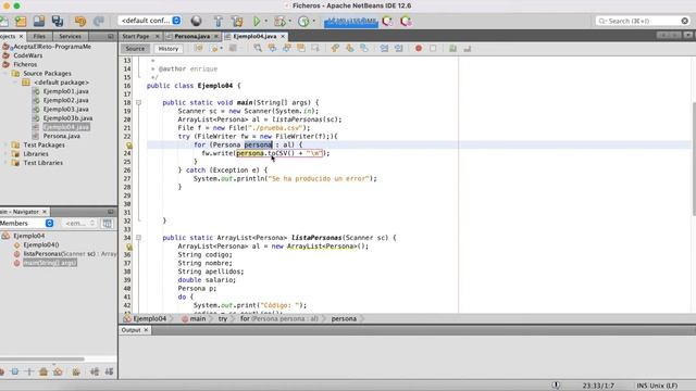 Programación Java - Ficheros CSV - escritura y lectura смотреть онлайн