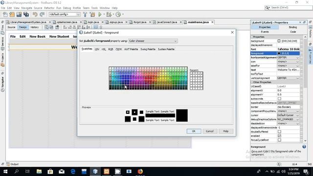 Library management system in java part 5 | Create main frame | Create menu | смотреть онлайн