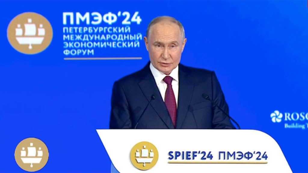 Plenary Session At SPIEF 2024 Together With Vladimir Putin.