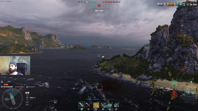 World of Warships...1440 HD ...Ранговые бои - CLEVELAND. смотреть онлайн