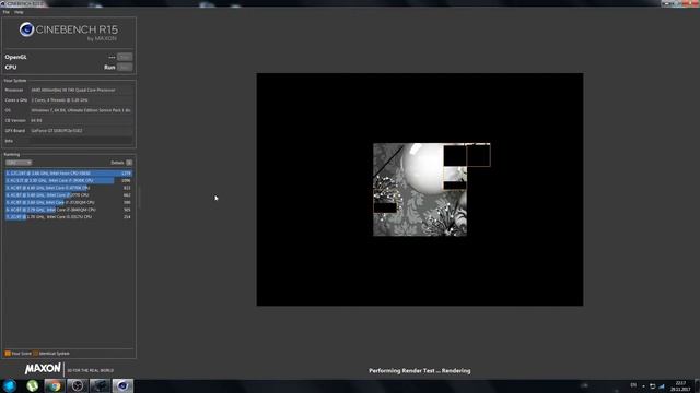 Тест Cinebench R15 AMD Athlon X4 740 3.2 ghz смотреть онлайн