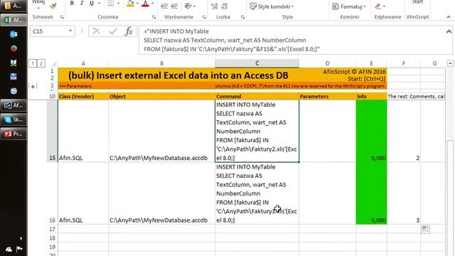 AfinScript Bulk insert Excel data смотреть онлайн