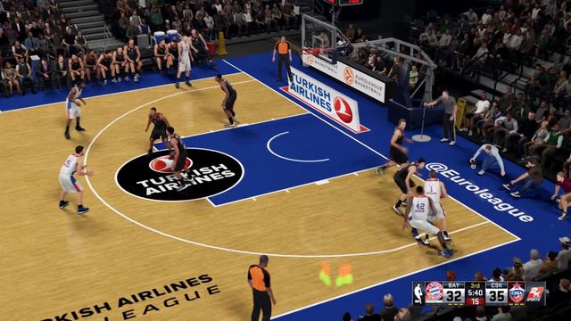 NBA 2K16, ЦСКА - Бавария Мюнхен смотреть онлайн