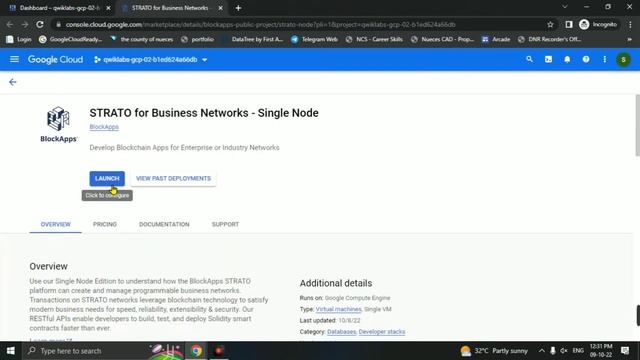 BlockApps STRATO Spin Up A Blockchain Node in 3 minutes Google Cloud LAB Solution [ GSP705 ] смотреть онлайн