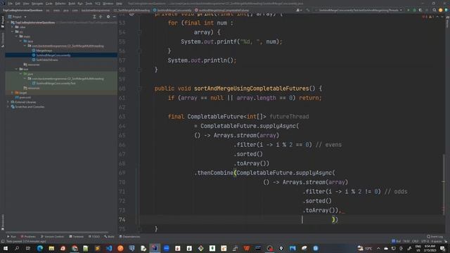 06 - Sort and Merge using CompletableFuture - SOLUTION - Code Demo 4 смотреть онлайн