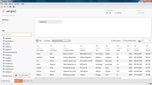 Tableau Desktop Import CSV Data смотреть онлайн