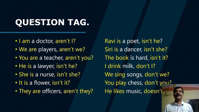 Basic English Grammar Question Tag By RVR смотреть онлайн