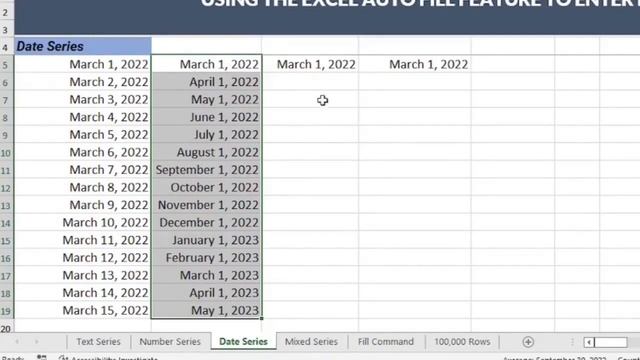 Quickly fill Series of numbers, text, dates and mixed series - Excel Tricks and Tips смотреть онлайн