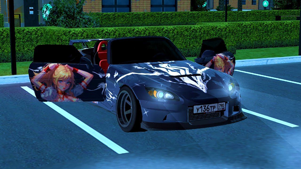 КРАСИВЫЙ НОЧНОЙ ДРИФТ НА ХОНДА С 2000 В BLACK RUSSIA **HONDA S2000 блек раша **