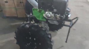 Разворот мотоблока на дифференциальных (поворотных) ступицах.