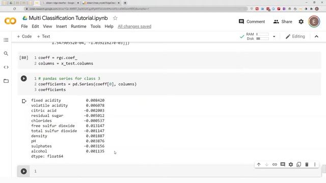 Sklearn Ridge Classifier predict_proba & coefficients Explanation смотреть онлайн