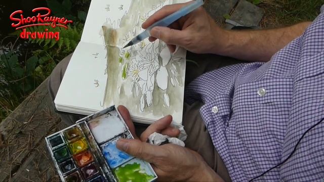 Live Sketching Waterlilies in water colour + free hi res scan! смотреть онлайн