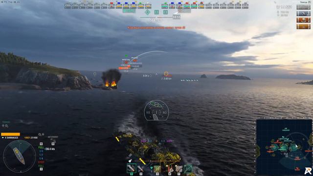 Shimakaze - тактика правильной игры | перки, модули в конце видео смотреть онлайн
