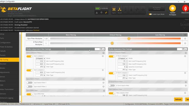 DarwinFPV CineApe 25 ELRS BNF Detail Review 01 Betaflight Config 4.3.2 Factory Settings смотреть онлайн